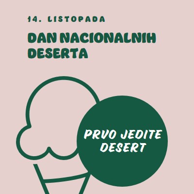 Nacionalni dan deserta pink vintage-retro