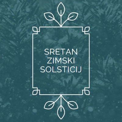 Zimski solsticij green modern-simple