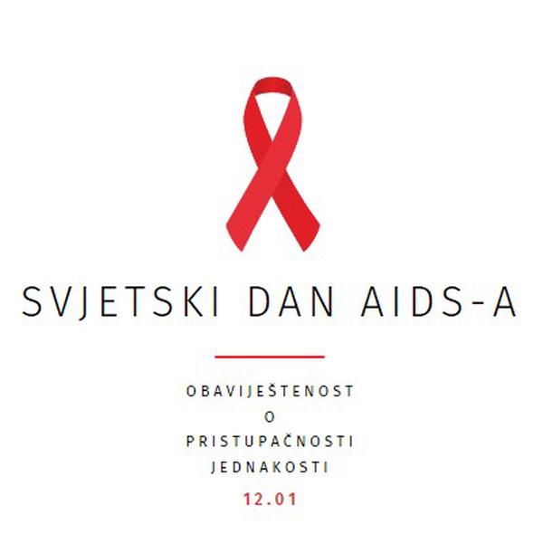 Podizanje svijesti o AIDS-u white modern-simple