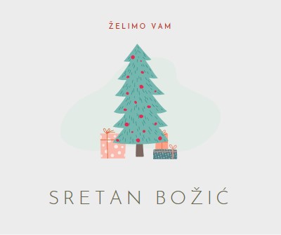 Želimo vam sretan Božić pink whimsical-color-block