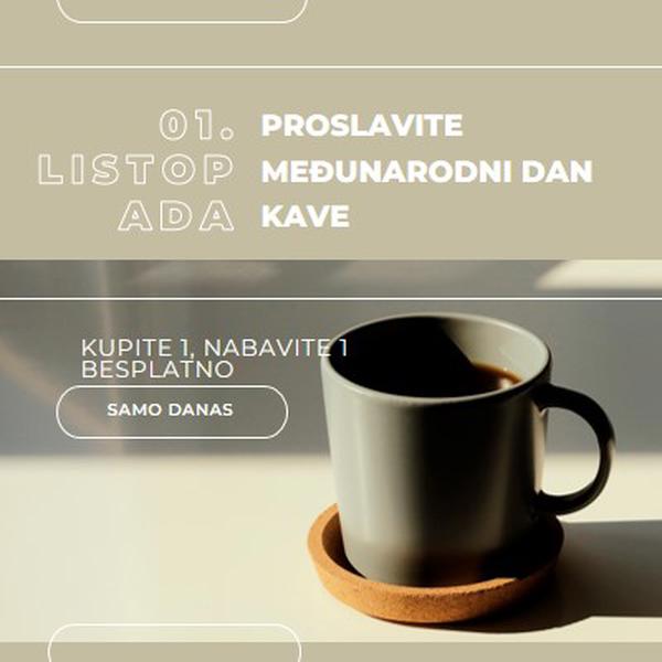 Proslavite međunarodni dan kave brown modern-geometric-&-linear