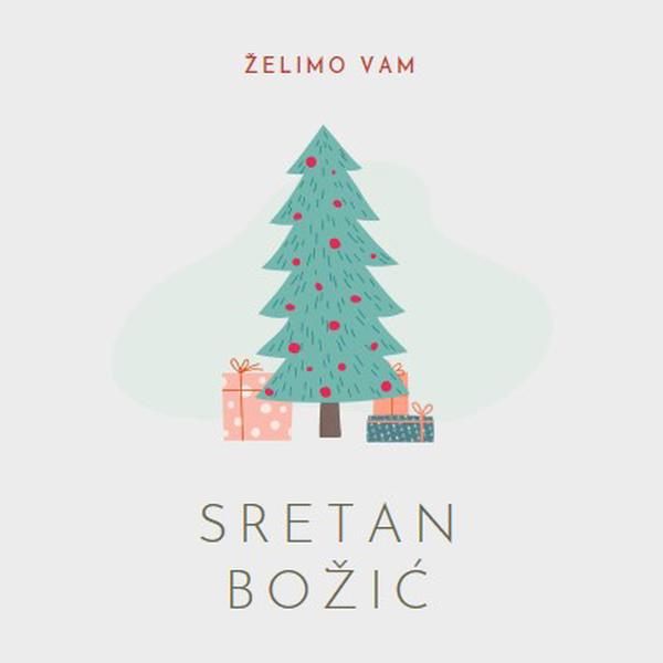 Želimo vam sretan Božić pink whimsical-color-block