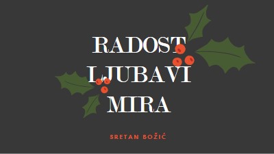 Mir, ljubav, radost gray modern-simple