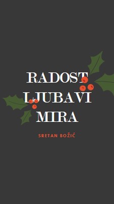 Mir, ljubav, radost gray modern-simple