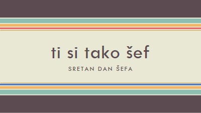 Ti si tako dobar šef brown vintage-retro