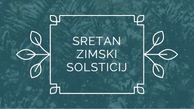 Zimski solsticij green modern-simple