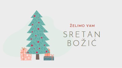 Želimo vam sretan Božić pink whimsical-color-block