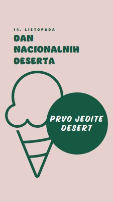 Nacionalni dan deserta pink vintage-retro