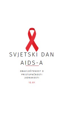 Podizanje svijesti o AIDS-u white modern-simple