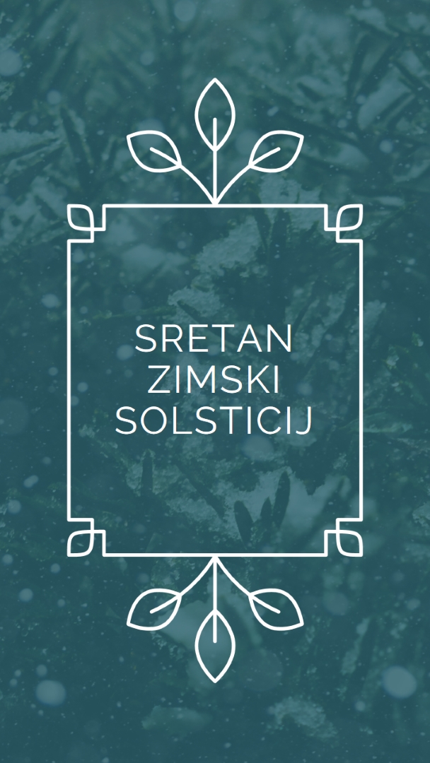 Zimski solsticij green modern-simple