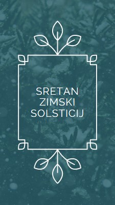 Zimski solsticij green modern-simple