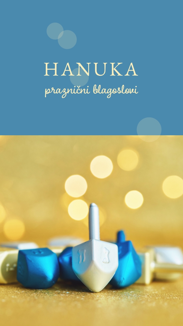 Sretan Hanuka yellow modern-simple