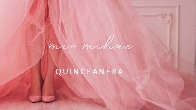 Quinceanera boje pink modern-simple