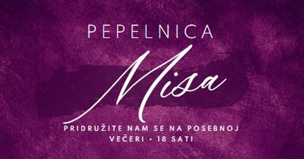 Pepelnica - misa purple modern-simple