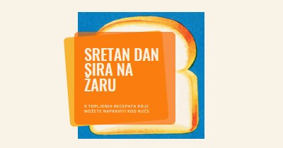 Sretan dan sira na žaru orange modern-bold