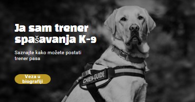 Ja sam trener pas spašavanja black modern-simple