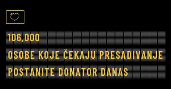 Postanite donator orgulje danas black modern-bold