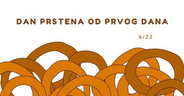 Prstenovi desetaka orange whimsical-line