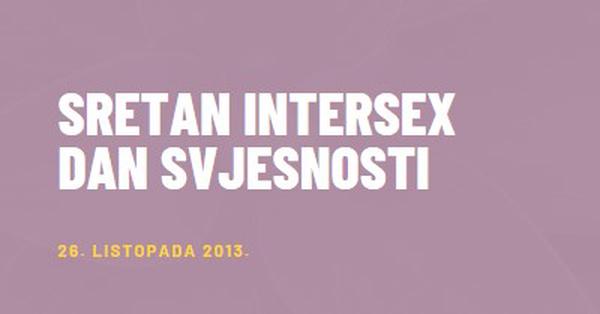 Sretan Dan svjesnosti Intersexa purple modern-bold