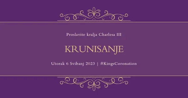 Kraljevska objava purple modern-simple