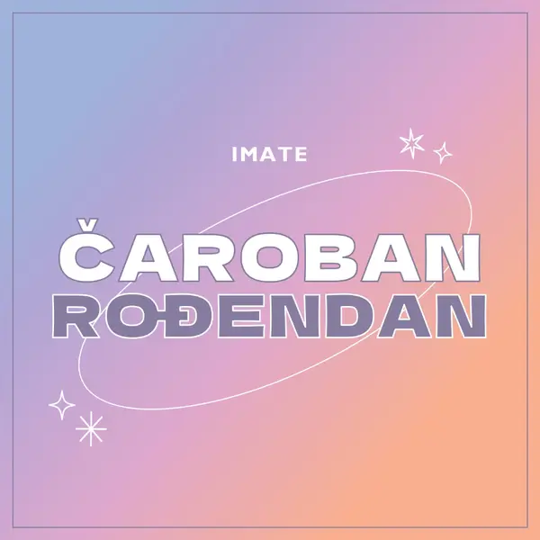 Čarobni rođendan purple magical,modern,gradient
