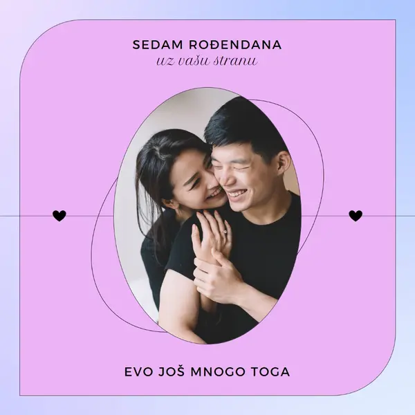 Sretan rođendan, ljubavi. purple modern,minimal,clean