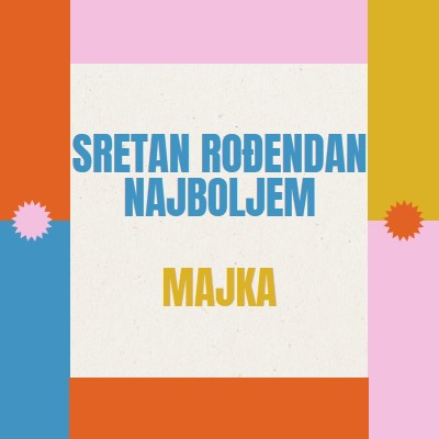 Sretan rođendan najboljem gray retro,bold,geometric