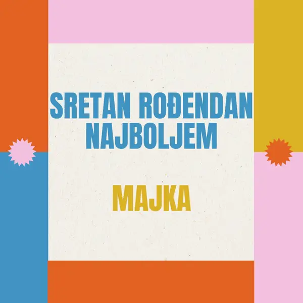 Sretan rođendan najboljem gray retro,bold,geometric