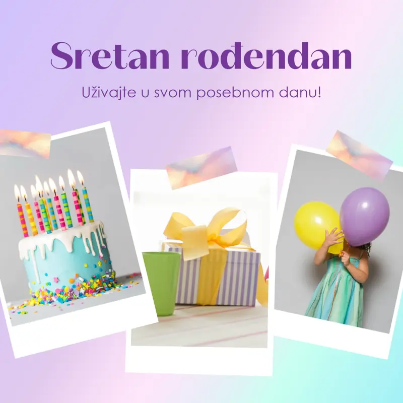 Uživajte u vašem posebnom danu purple fun,playful,colorful