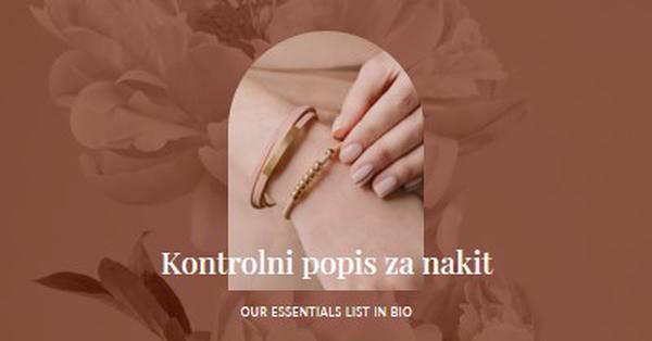 Kontrolni popis za nakit pink organic-boho