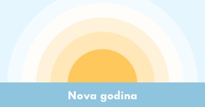 Novogodišnje sunce blue modern-simple