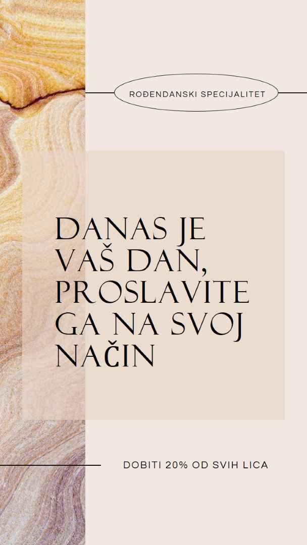 Rođendanska počast za vas brown modern,elegant,clean