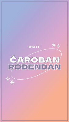 Čarobni rođendan purple magical,modern,gradient