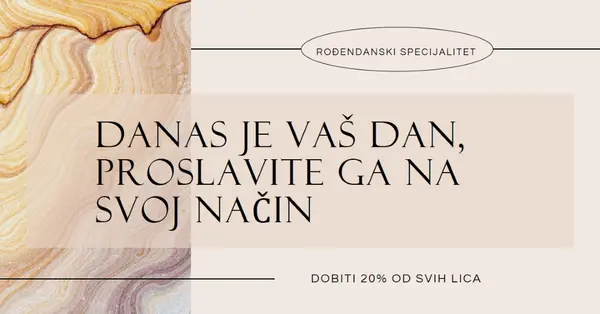 Rođendanska počast za vas brown modern,elegant,clean