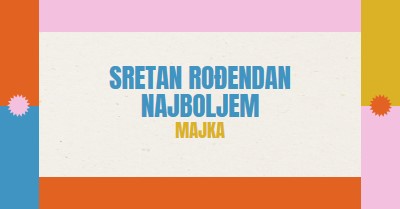 Sretan rođendan najboljem gray retro,bold,geometric