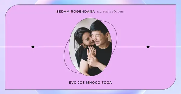 Sretan rođendan, ljubavi. purple modern,minimal,clean