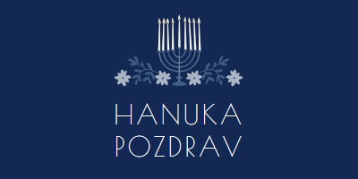 Hanuka pozdrav blue modern-simple