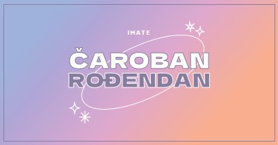 Čarobni rođendan purple magical,modern,gradient