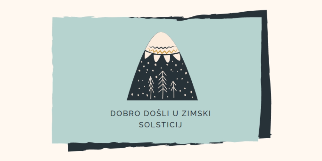 Dobro došli u zimski solsticij blue whimsical-color-block