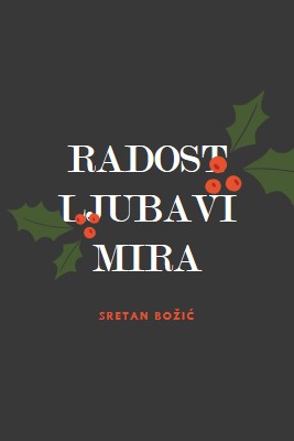 Mir, ljubav, radost gray modern-simple