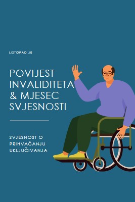 Povijest invaliditeta & mjesec svjesnosti blue modern-color-block