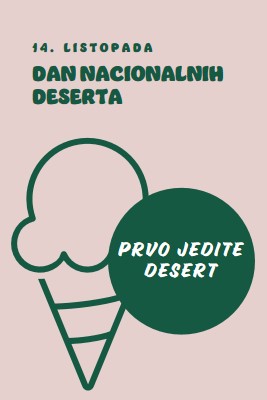 Nacionalni dan deserta pink vintage-retro