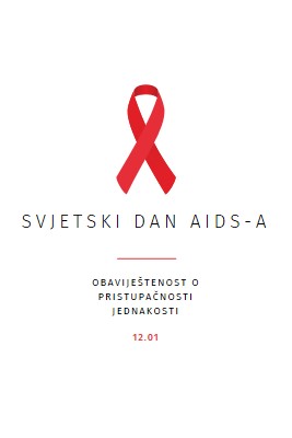 Podizanje svijesti o AIDS-u white modern-simple