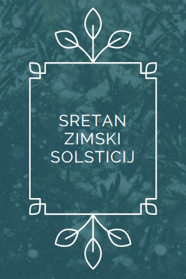 Zimski solsticij green modern-simple