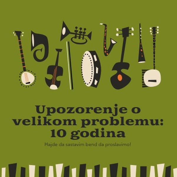 Upozorenje o velikom problemu green retro,graphic,music