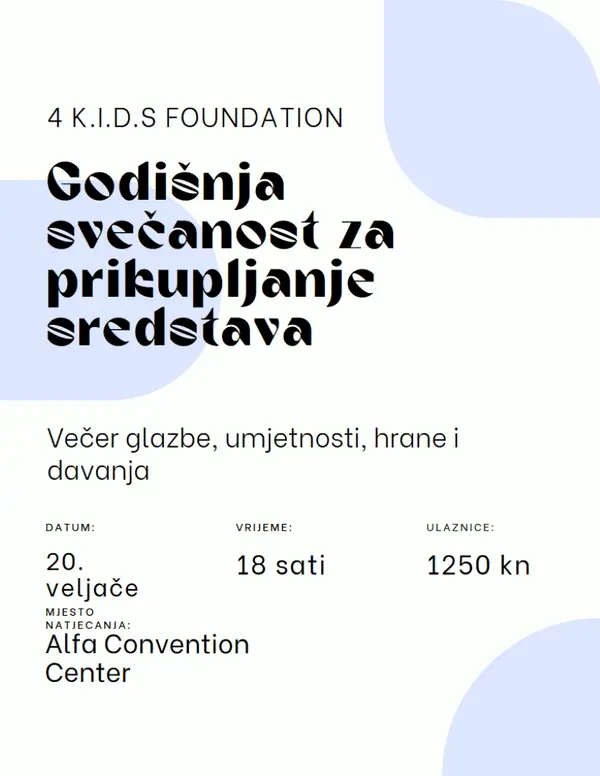 Jednostavan letak za elegantne događaje white modern,elegant,fun,shapes,informative