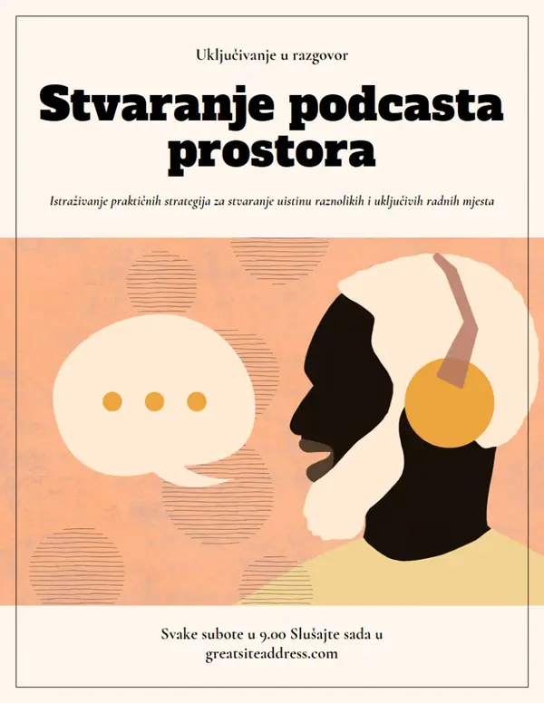 Podebljani letak za komunikaciju orange modern,color-block,vector,flat-graphic