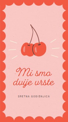 Mi smo dvije vrste red illustration,retro,playful