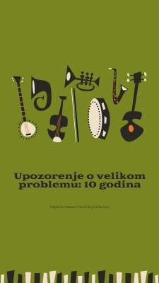 Upozorenje o velikom problemu green retro,graphic,music