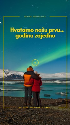 Hvatamo našu prvu godinu zajedno blue bold,graphic,camera